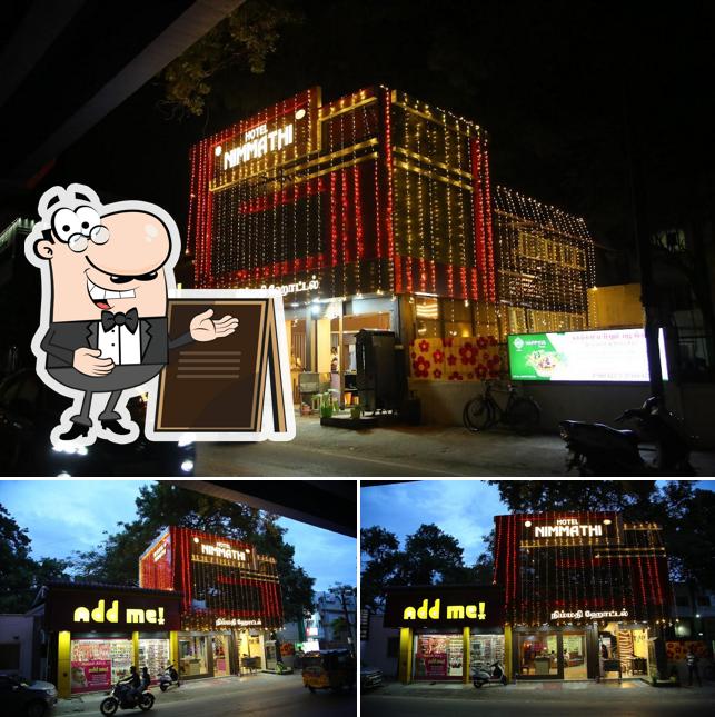 The exterior of Nimmathi Hotel Veg And Nonveg
