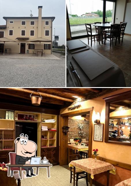 Gli interni di Antica Osteria Boscalto