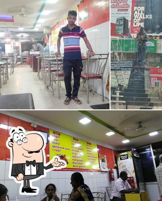 The interior of Thalapakkattu Biryani & Grill