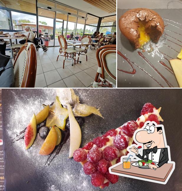 La cibo e interni del ristorante