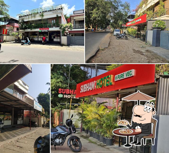 The exterior of Hotel Subham (ഹോട്ടൽ ശുഭം)