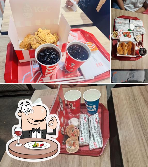 Fried chicken at KFC Fried chicken at KFC