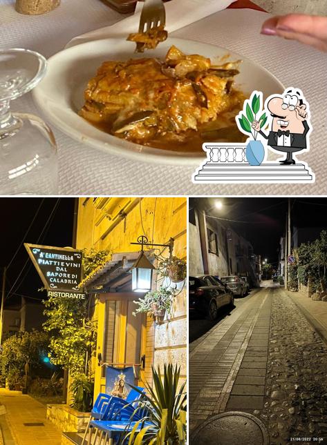 Questa è la foto che presenta la esterno e cibo di A Cantinella
