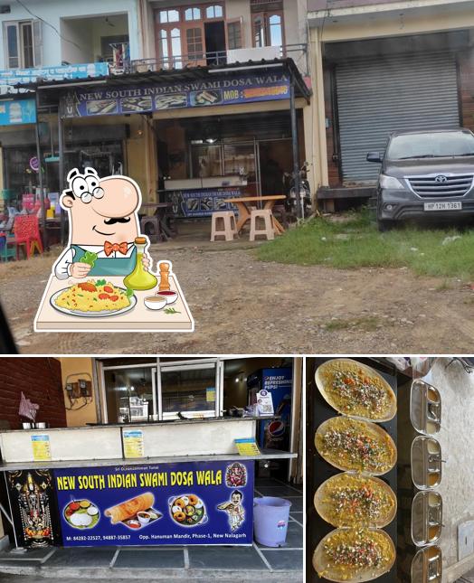 This is the picture showing food and exterior at New South Indian Swami Dosa Wala