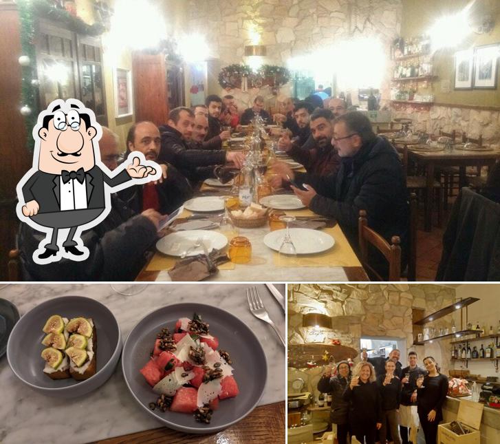 La interni e cibo del ristorante