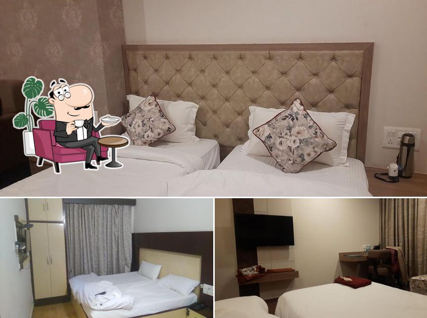 The interior of Hotel Nand Residency & Swaadam Restaurant