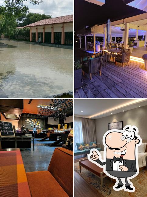The restaurant's exterior and interior