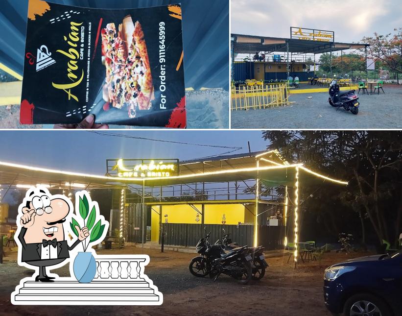 The image of Arabian Cafe & Bristo’s exterior and food