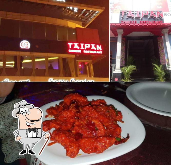 Among different things one can find exterior and food at Taipan Chinese Restaurant