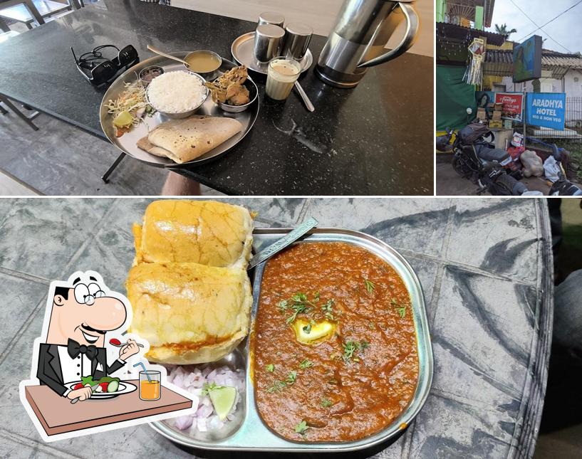 Take a look at the photo displaying food and exterior at Amisha Restaurant