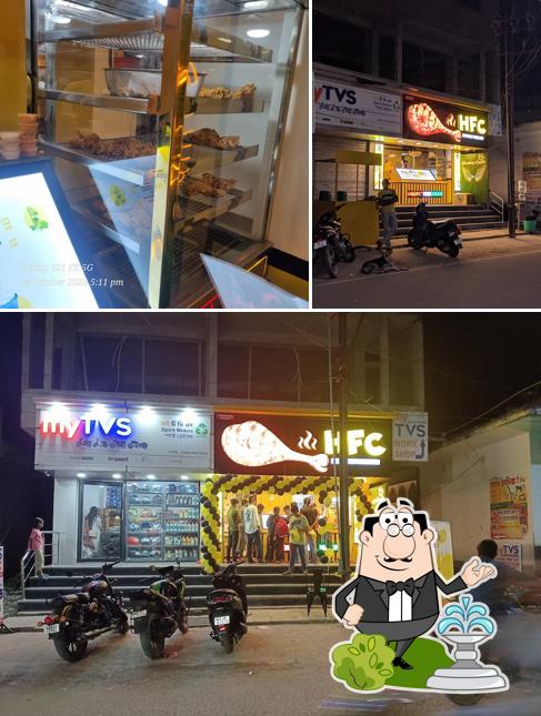 Among various things one can find exterior and interior at HFC RAMPURHAT GLOWING TREATS Best Restaurant in Rampurhat
