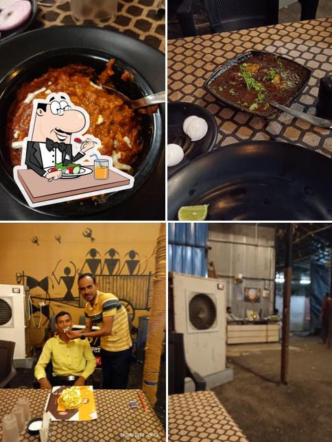 Check out the picture depicting food and interior at Hotel 7/12 8A