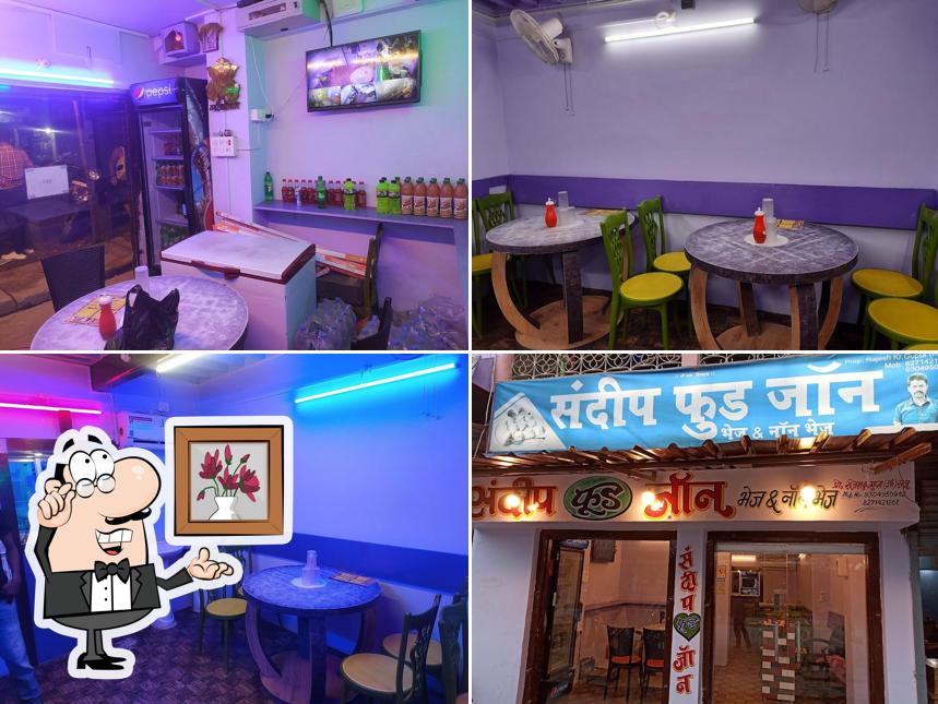 The interior of Sandeep Food Zone