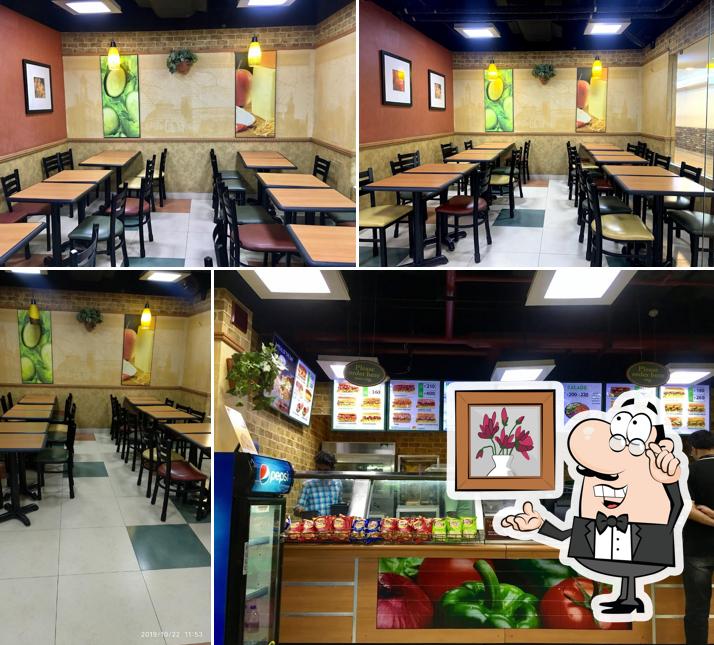 The interior of Subway