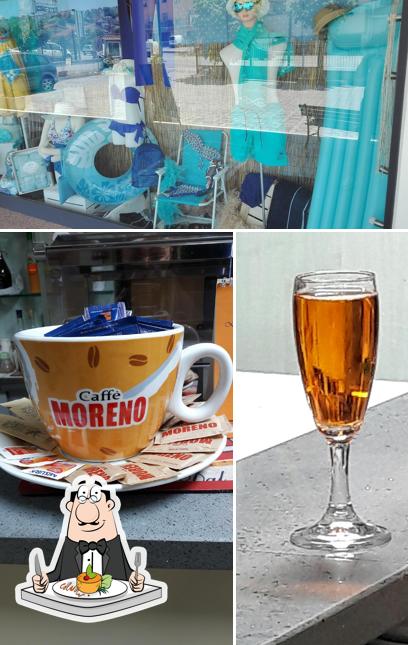 Dai un’occhiata alla foto che presenta la cibo e esterno di Bar Cocca Le Rose