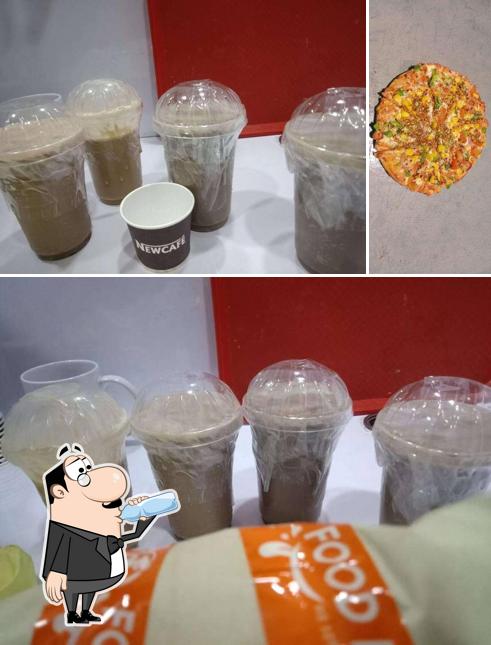 The picture of drink and food at Food Junction