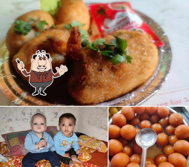 Take a look at the picture showing food and interior at GoogaJii misthan bhandar