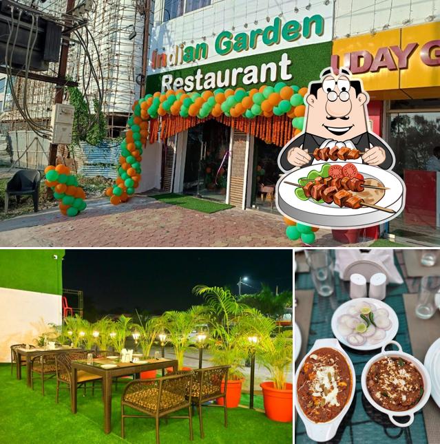 This is the photo showing food and interior at Indian Garden Restaurant