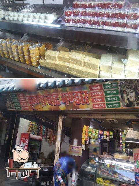 The interior of Krishna Chat Bhandar