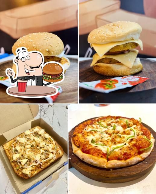 Try out a burger at Sidewalk pizza