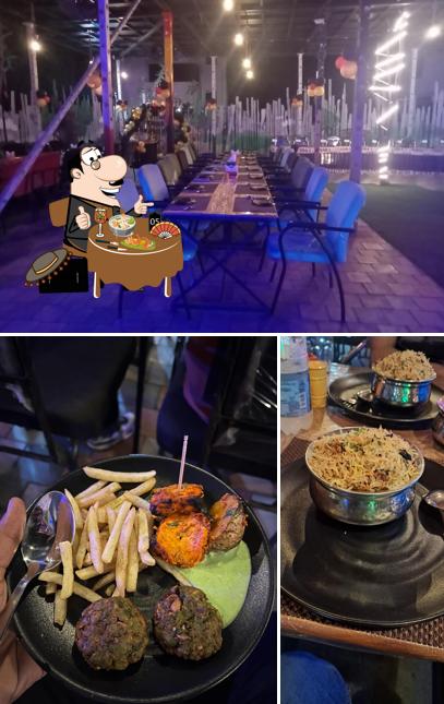 This is the photo showing food and interior at Jack and Jill Family Restro