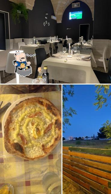 La immagine della cibo e interni di Pizzeria
