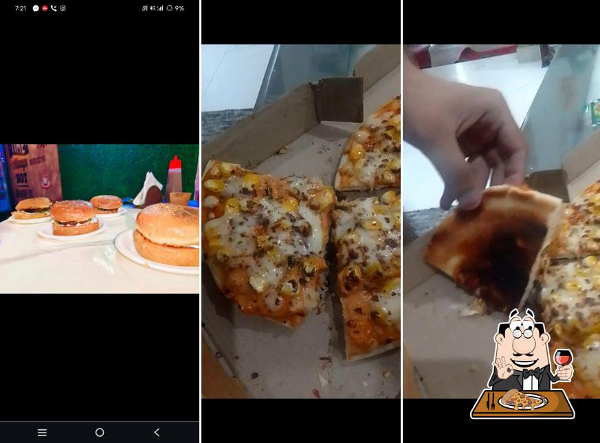 Get pizza at New Eatelicious fast food & cafe