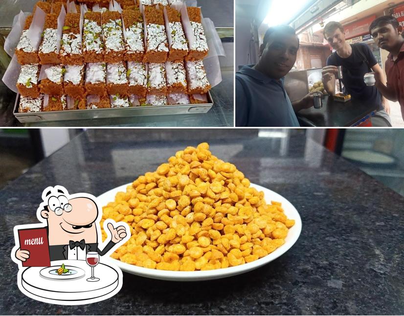 This is the picture showing food and bar counter at Street Food Suman Vilas Namkeen and Sweets