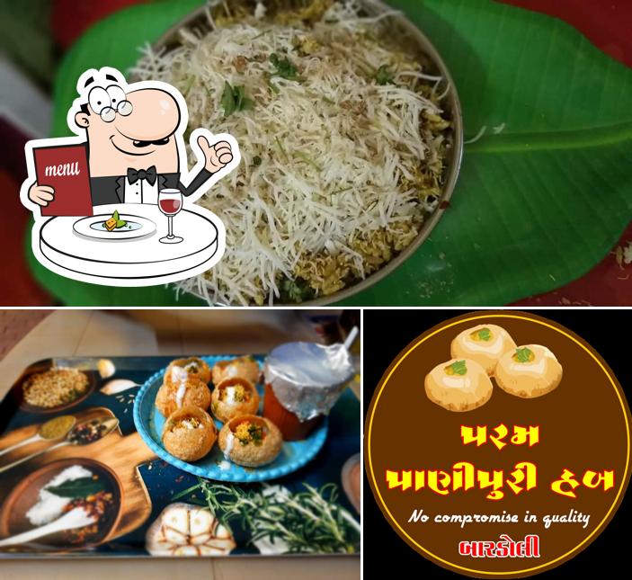 Food at Param Panipuri Hub