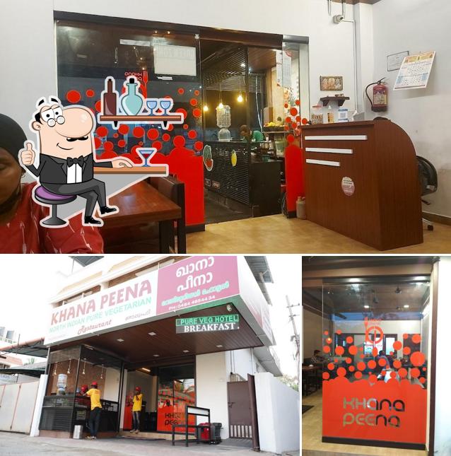 The interior of Khana Peena Pure Veg Restaurant