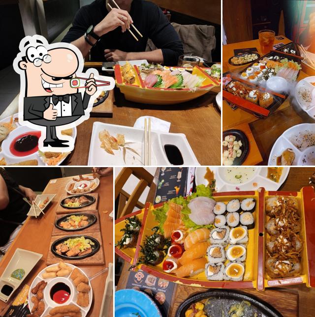 Peça diferentes opções de sushi