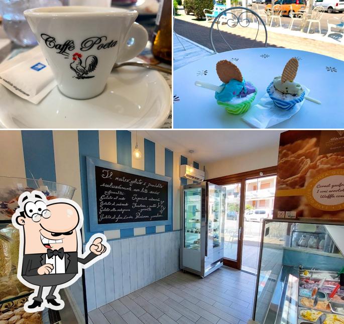La foto della esterno e bevanda di gelateria La Rosa dei Venti