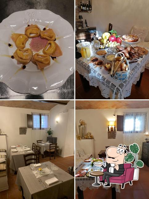 La interni e cibo del ristorante