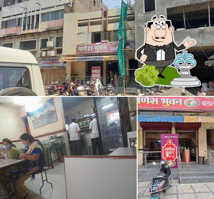 Take a look at the photo showing exterior and interior at Ganesh Bhuvan Idli Grah
