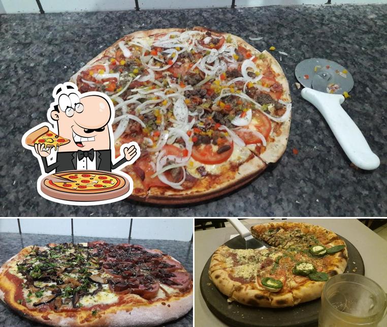 Escolha pizza no El Padre Pizzas e Burguers