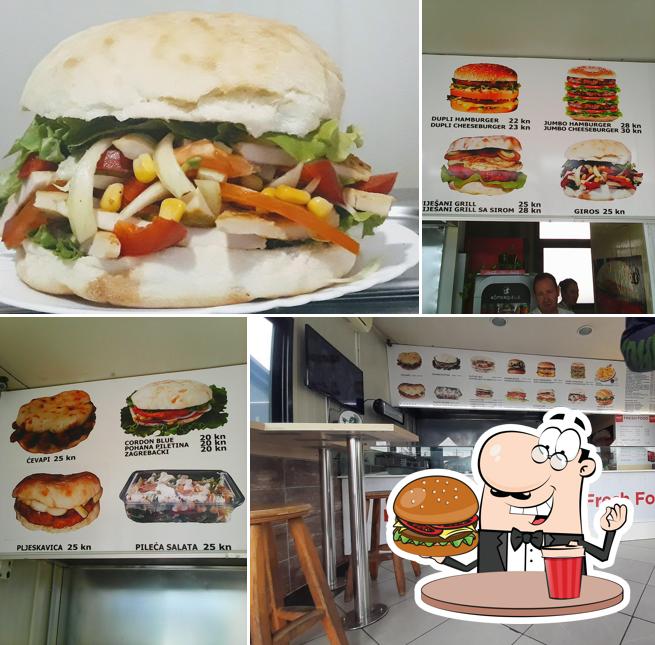Ordina un hamburger a Fresh food