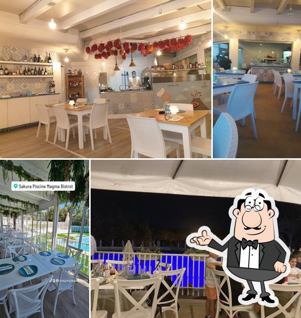 Dai un'occhiata agli interni di magma bistrot