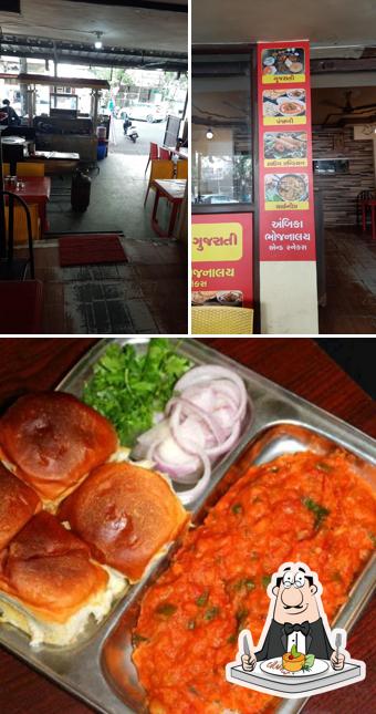 Food at Ambika restaurant and snacks