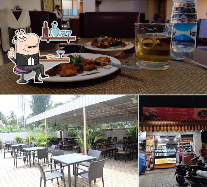 Take a seat at one of the tables at The Nisarga Grand