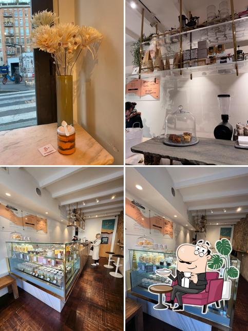 Gli interni di Mascherpa the original tiramisù boutique + specialty coffee + gelato