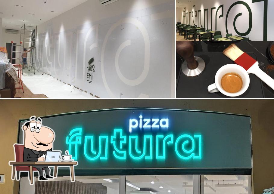 Questa è la immagine che mostra la interni e bevanda di Pizza_Futura