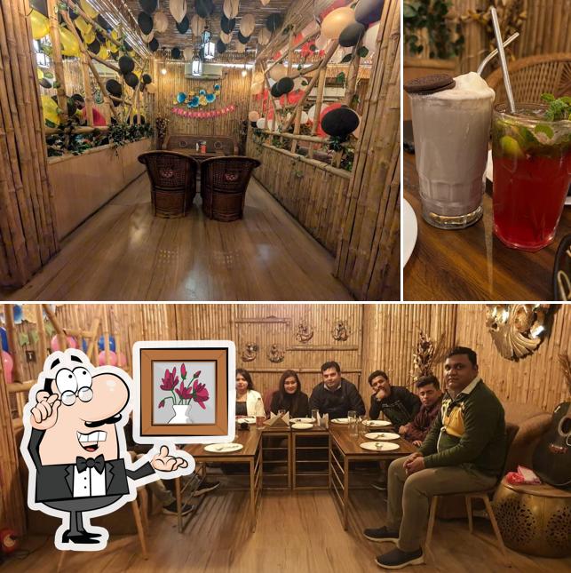 The picture of Gravity360’s interior and beverage