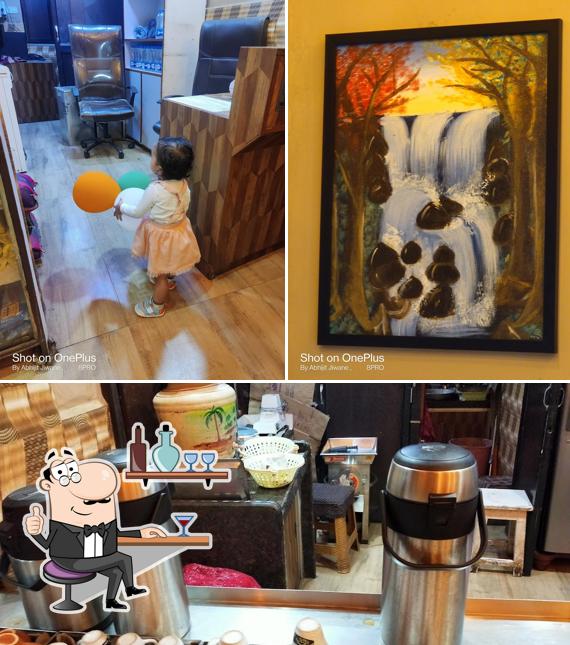 Take a seat at one of the tables at Chai Darbar