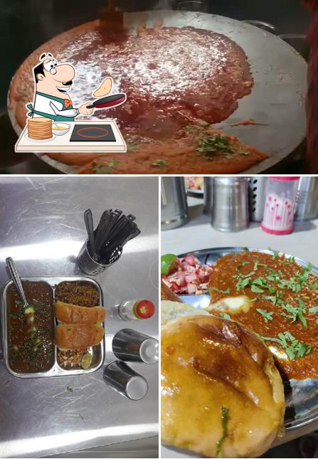 Pancakes at Sanvariya bombay Pavbhaji and Pulav