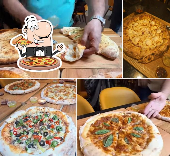 Try out pizza at Gustos Pizzeria