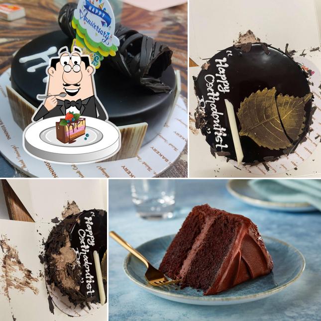 Chocolate cake at Innings Bakery