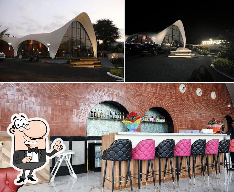 Check out the image depicting exterior and interior at Rudrana Specialty Kitchen