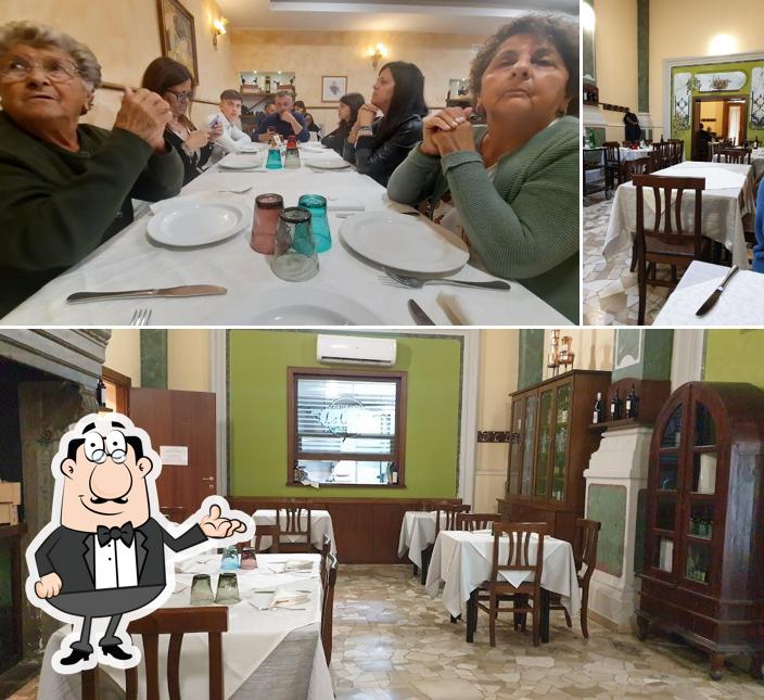 Ristorante Pizzeria La Ciociara si caratterizza per la interni e tavolo da pranzo