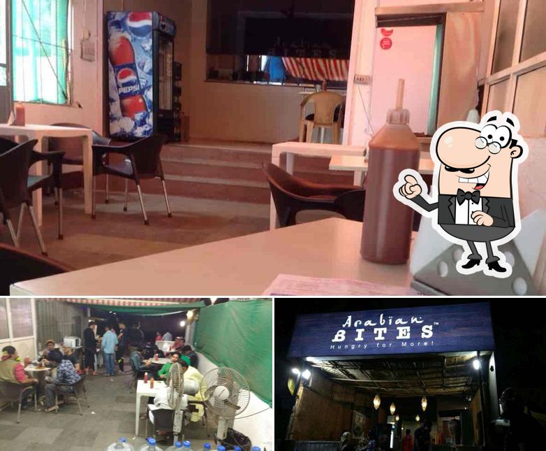 Take a seat at one of the tables at Arabian Bites