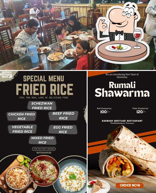 The picture of food and interior at Harbour Heritage Restaurant